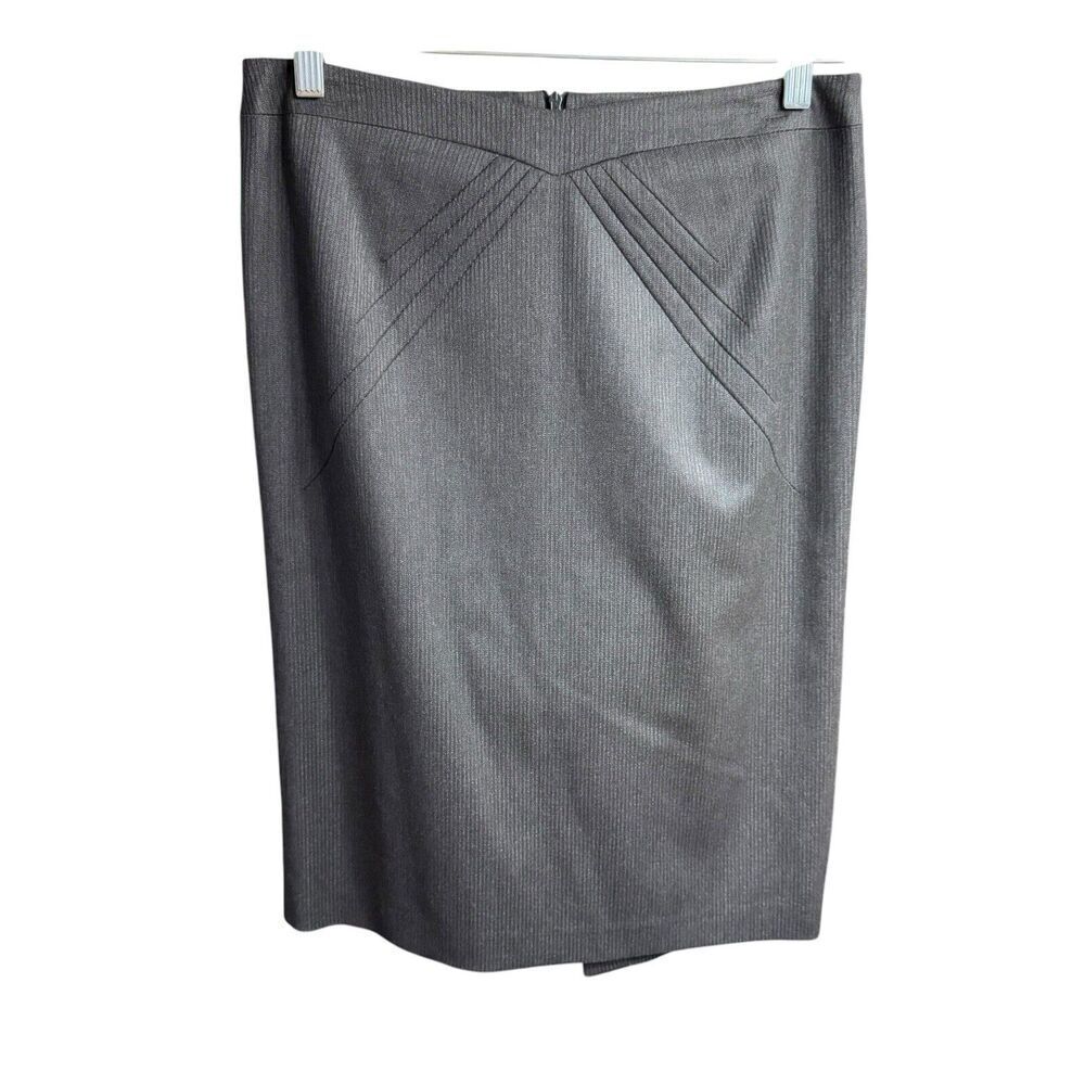 Desantis Salerno Italy Skirt Wool Blend Pencil Gray Sz 6 Heritage Designer